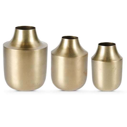 Matte Metal Vase - Brushed Gold