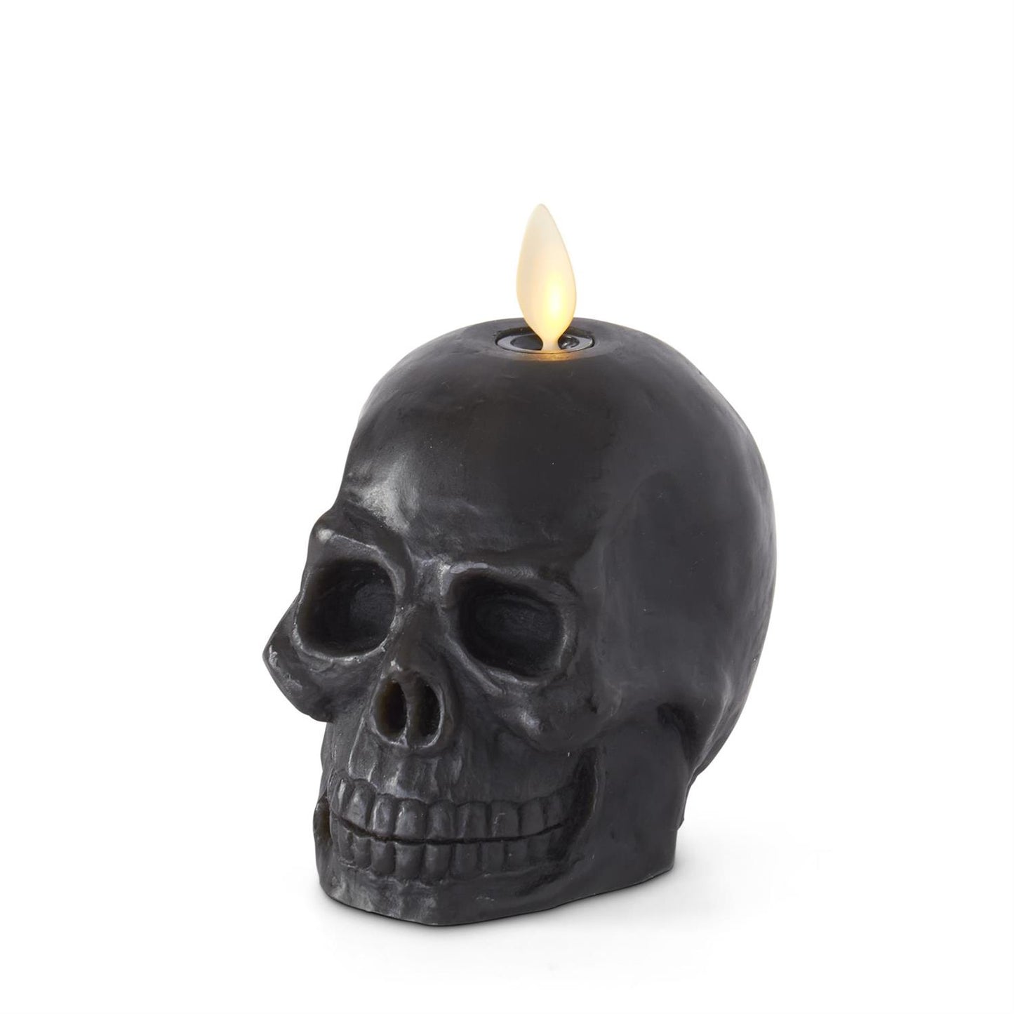 Black Wax Skull Candle