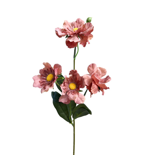 Poppy Flower Stem - Red