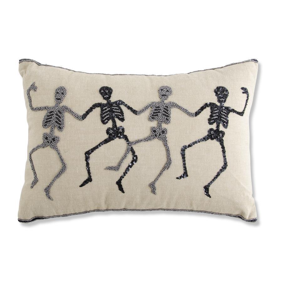 Beaded Skeleton Pillow