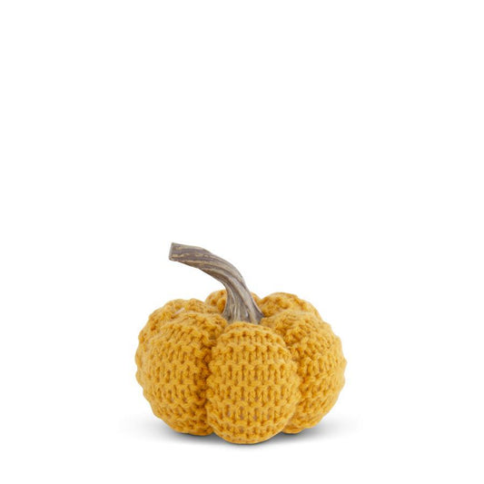 Knit Pumpkin - Small Yellow