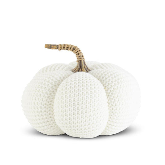 Knit Pumpkin - Large White