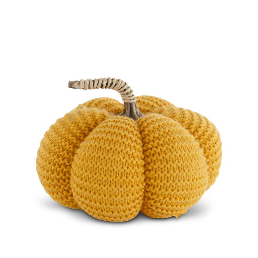 Knit Pumpkin - Large Yellow