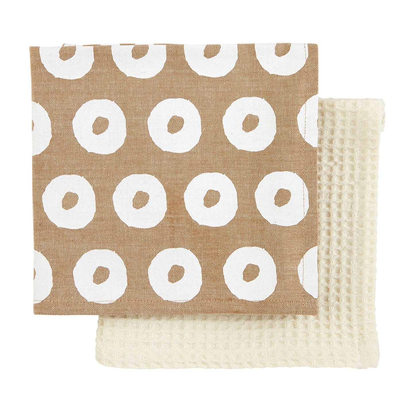 Cream & Taupe Dot Towel Set