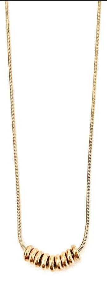Luella Dainty Bead Necklace - Gold