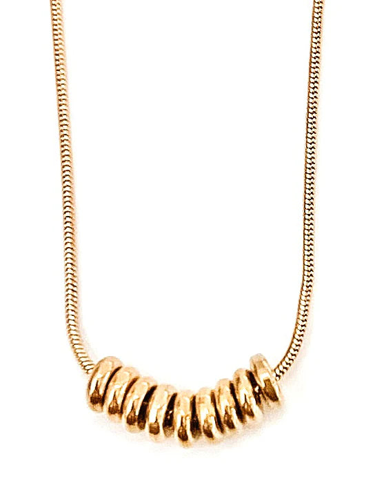 Luella Dainty Bead Necklace - Gold
