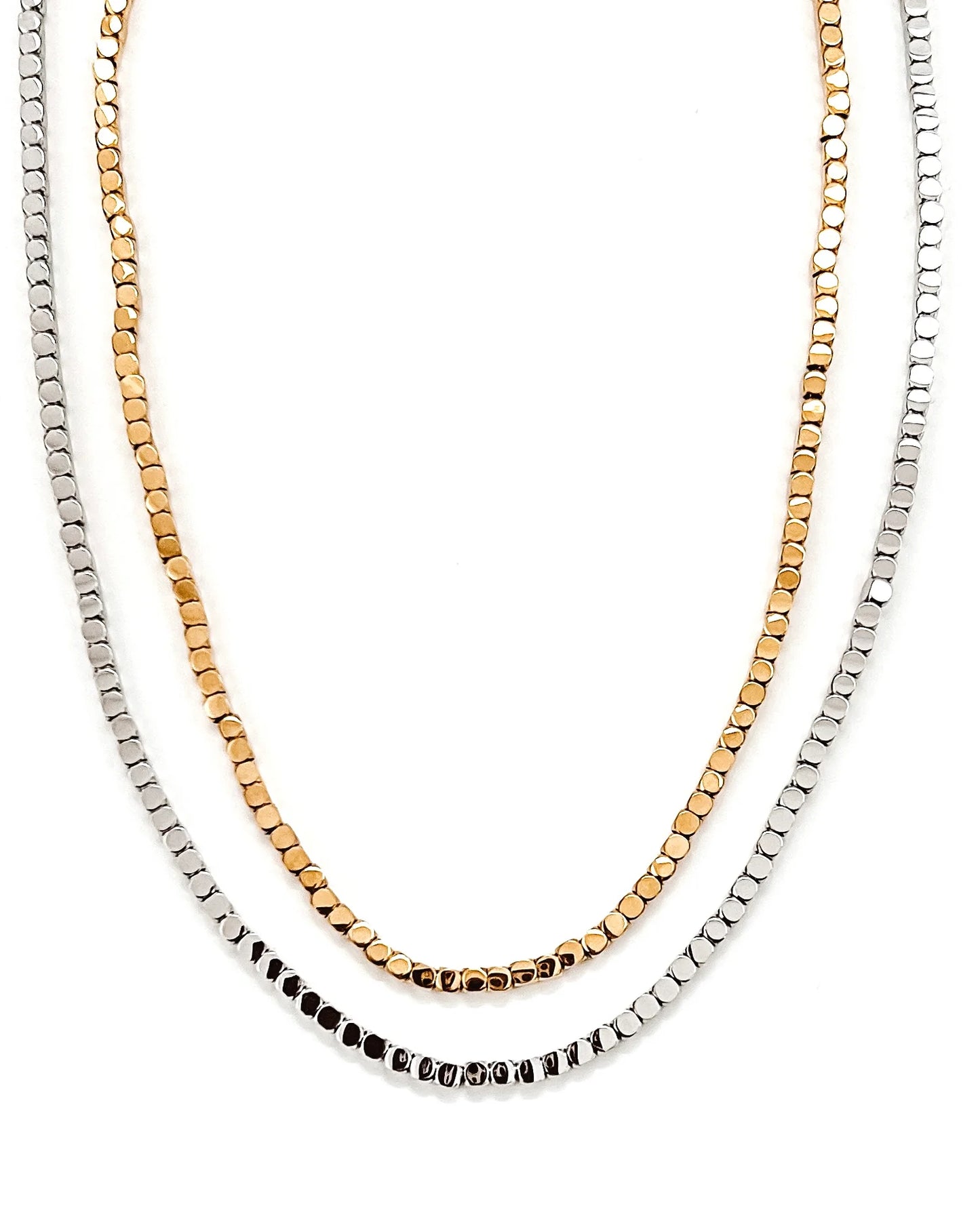 Lenora Beaded Necklace - Gold
