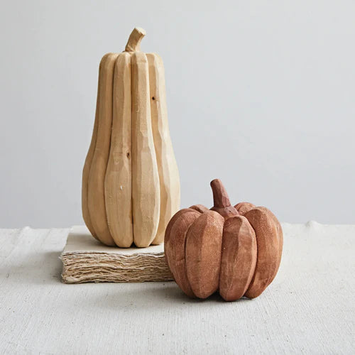 Wood Pumpkin - Natural