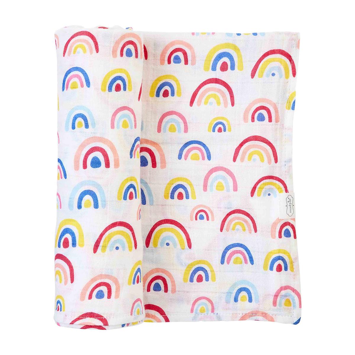 Rainbow Print Swaddle
