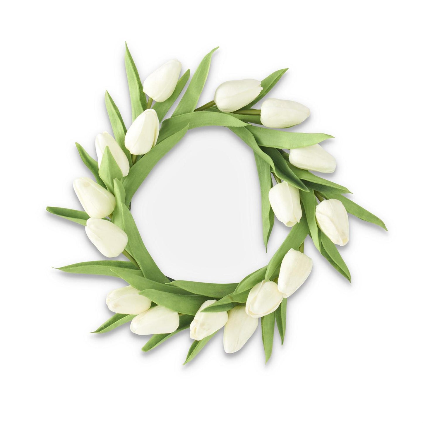 Tulip Accent Wreath - White