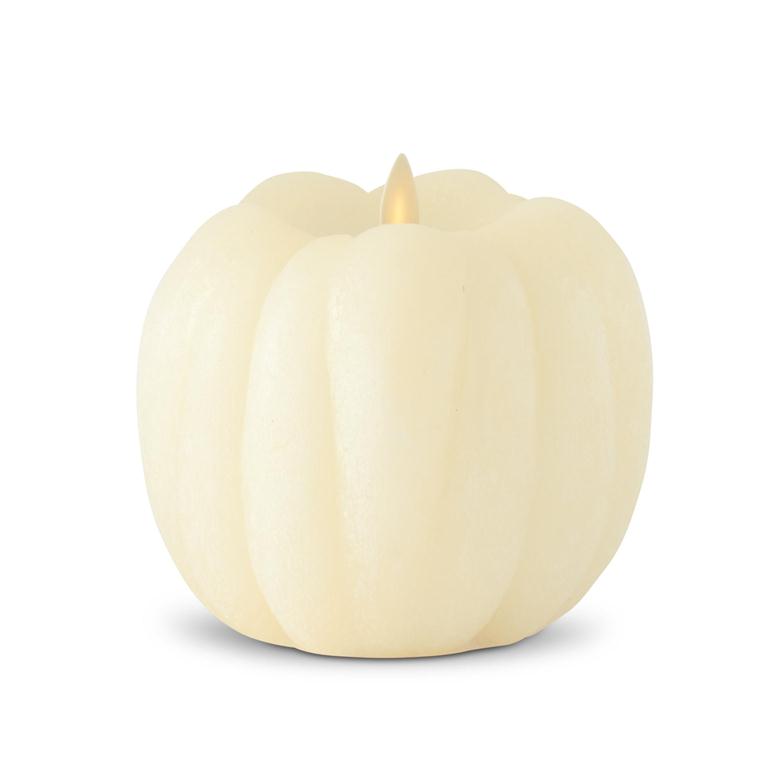 Pumpkin Candle - White