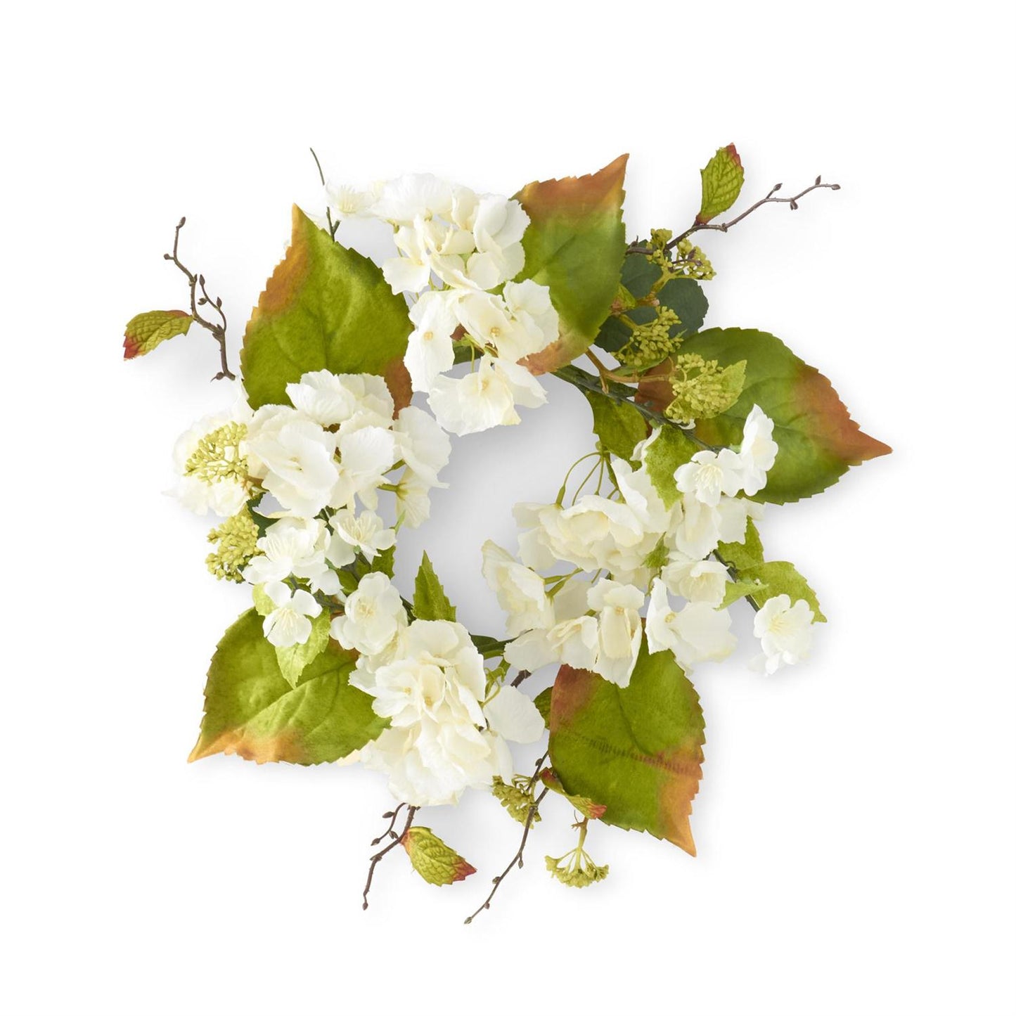 Hydrangea Accent Wreath - White