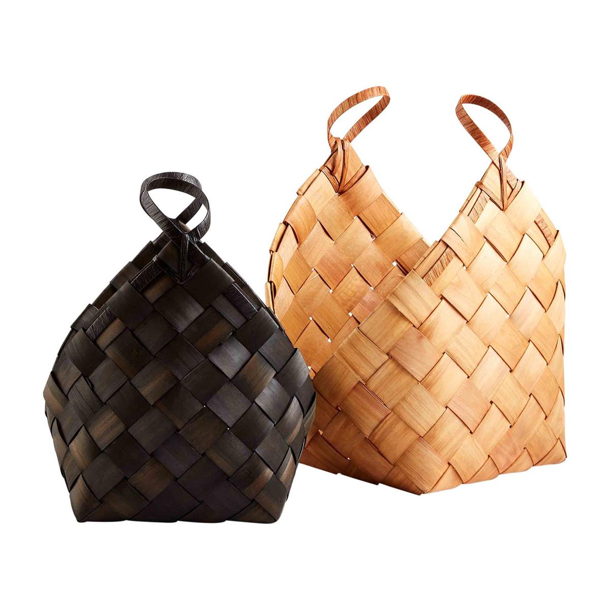 Woven Wood Basket Set