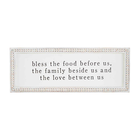 Bless The Food Bead Plaque