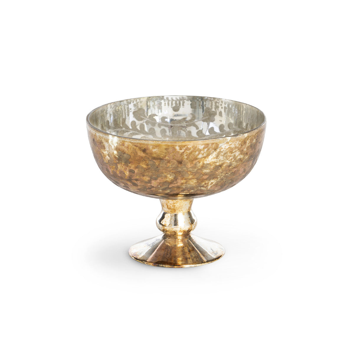 Mercury Glass Footed Bowl