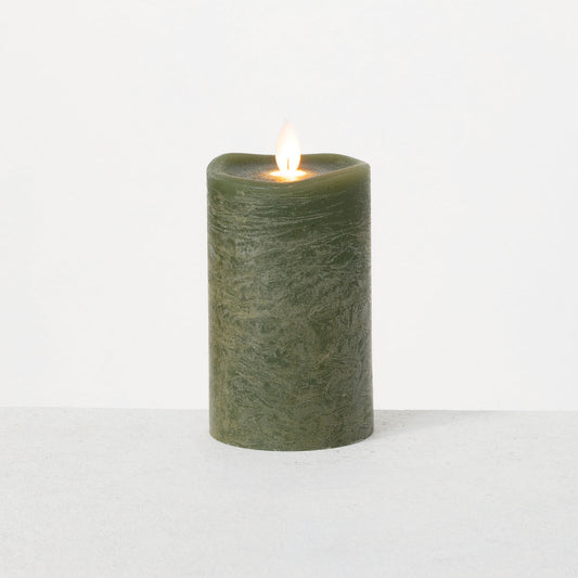 Artisan Candle Pillar - Olive