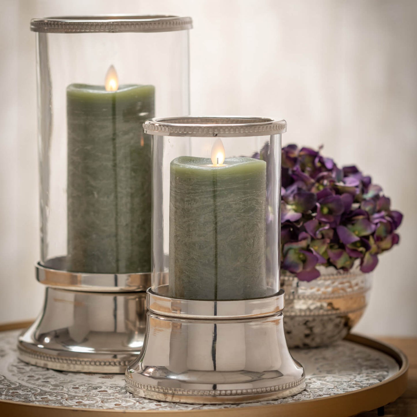 Artisan Candle Pillar - Olive